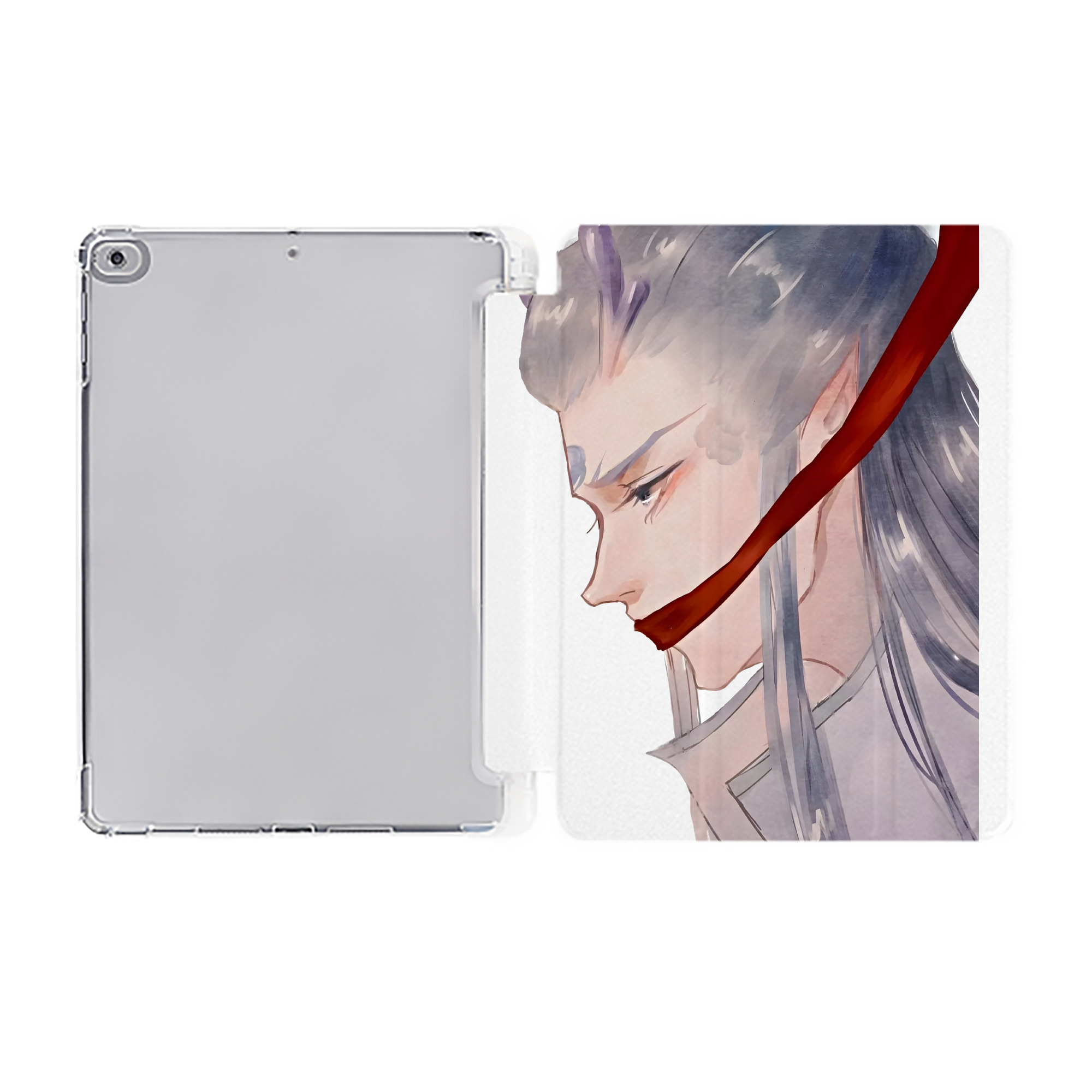 （画像用） Ne Zha 2 ナタ 魔童の大暴れ IPad ケース ペン収納付き 三つ折りスタンド PUレザー×シリコン 対応機種9.5/10.5/10.9インチ